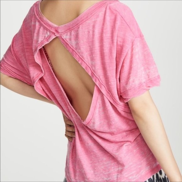 Free People Tops - Free People Open Back Tee T shirt top S